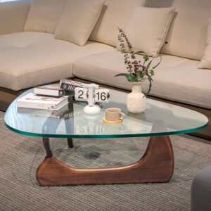 Glass top coffee table